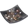 Sospiri Venezia Svuotatasche Albero della Vita in Vetro di Murano Murrine e Oro Idea Regalo Piatto Vassoio Decorativo Made Italy Portaoggetti Soprammobile Bomboniere Cerimonia 9x9 cm