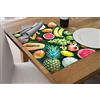 Il Gruppone Passione Casa Tovagliette Americane in PVC Set di 2/4/6/8 pz da Tavola Antiscivolo in Vinile Anche per Hotels, Bar e Ristoranti - Frutta e Foglie - 4 Pezzi