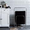 Bath Vida Portasciugamani da bagno a 3 ripiani, da appendere a pavimento, curvo, cromato
