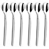 LOU LAGUIOLE - Set di 6 cucchiai per gelato e per bevande lunghe - Jet - 18/0 acciaio inox, finitura sabbiata - Lunghezza 185 mm