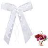 BUENTYA 30 Pezzi Fiocchi Bianchi Matrimonio Bianco Fiocchi Decorazioni  Matrimonio con Cuori Bianco Fiocchi di Nastro Raso Fiocchi Auto per