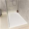 DEGHI Piatto doccia 120x70 in resina effetto pietra ardesia bianco - Kalf
