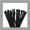 IMBALLAGGI ALIMENTARI 250 Pz Cannuccia Nera con Cucchiaio Bio Eco Dm6mm H210mm