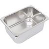 GATE 14 GATE14® Lavello Rettangolare in Acciaio Inox lucidato a Specchio da Incasso 1 Vasca 10,8 l