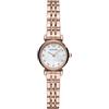 Emporio Armani Orologio da donna, movimento a due lancette, cassa in acciaio inossidabile oro rosa da 22 mm con bracciale in acciaio inossidabile, AR11203