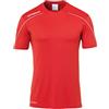 uhlsport Stream 22 - Maglia a Maniche Corte da Uomo, Uomo, Maglietta, 100347704, Rosso/Bianco, XXXL