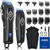 GLAKER Tagliacapelli Uomo Professionale & T Blade Trimmer, Elettrico Capelli Tagliacapelli per Uomo, Macchinetta per Capelli, Kit Taglia Capelli Batteria Regolabarba con 13 Pettini Guida (Nero)
