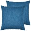 Ruberg 2 Pezzi Federa Cuscino Letto 40x40 copricuscini Testata Divano Sedia Letto in Lino per Ufficio Classico Resistente Salotto, Blu