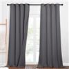 PONY DANCE Tende Fonoassorbenti a Tre Strati per Camera da Letto Moderna Tende Termiche Isolanti per Interni ad Anelli 100% Curtains Oscuranti 2 Pezzi 132x240 CM, Grigio