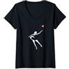Abbigliamento Per Il Balletto Camicia Da Donna Ballerina Danza Balletto Figura Bambina Regalo Fustella Maglietta con Collo a V