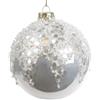 GOODWILL Sfera Di Natale Con Corona Perlata Argento Cm 10