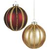 GOODWILL Sfere Di Natale Rosse E Oro Cm 12.5