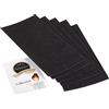 Adsamm® / 5 x fogli di feltro autoadesivo/Nero / 100x200 mm/Rettangolare/piedini per mobili in feltro da 3.5 mm di spessore/pad protettivo per mobili e arredi