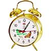 hofea sveglia meccanica motivo gallina metallo dorato orologio regalo manuale quadrante 10 cm