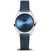 BERING 17031-307 Orologio unisex al quarzo, orologio da polso con cassa in acciaio inossidabile color argento da 31 mm e quadrante blu, cinturino in maglia milanese, vetro zaffiro, 3 ATM