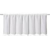 Elbersdrucke 202088 - Tenda da bistrò semitrasparente con passante e pompon Loni 00 bianco, 45 x 140 cm