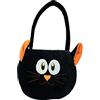 HEITMANN DECO - Borsa per Halloween - Pipistrello - Nero - ca. 22 cm - peluche