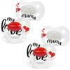 Medela Baby Day & Night 0-6 mesi DUO Sig nature 4 pezzi in bianco, rosso