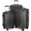 HAUPTSTADTKOFFER - ALEX - Set di 3 valigie, valigie rigide, trolley, bagaglio da viaggio opaco, set da viaggio, TSA, 4 ruote doppie (S, M e L), Graphite