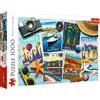 Trefl - Cartoline Vacanze - Puzzle 1000 Pezzi - Collage, Viaggio, Puzzle Moderno, Intrattenimento Creativo, Turchia, Grecia, Spagna, Italia, Francia, Costa Rica, per Adulti e Bambini dai 12 Anni