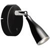V-TAC VT-805 Lampada LED 4,5W da parete nero orientabile con interruttore ON/OFF da muro luce bianco caldo 3000K - SKU 218676