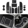 CDEFG Compatibile con Audi Q3 F3 2019-2023 2024 Tappetino Antiscivolo Antipolvere Antigraffio Q3 F3 Tappetini in Gomma Portabicchieri per Interni Auto Q3 2023 Accessori (Bianco)
