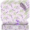 SCENTORINI Carta per Cassetti Interni Carta Profumata Lavanda per Cassetti Fodere per Armadi per Profumare i Vestiti e Decorare i Mobili, 6 Fogli 36.5 x 50 cm