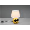 Trio Lighting Lampada COOLIO in ceramica smile occhiali da sole con paralume bianco R51201001