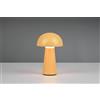 Trio Lighting LENNON LAMPADA LED 2W 180lm, 3000K DA APPOGGIO DA ESTERNO RICARICABILE CON USB CON ACCENSIONE TOUCH 4 INTENSITA' GIALLO BRILLANTE H. 21,5CM IP44