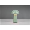 Trio Lighting LENNON LAMPADA LED 2W 180lm, 3000K DA APPOGGIO DA ESTERNO RICARICABILE CON USB CON ACCENSIONE TOUCH 4 INTENSITA' VERDE H. 21,5CM IP44