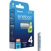Panasonic Batterie Pile Ricaricabili 4 ministilo AAA Eneloop 800mAh BK-4MCDE/4BE