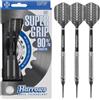 Harrows Set di Freccette SUPERGRIP 90% tungsteno con Punta Morbida. Disponibile in 16g, 18g, 20g - Include aste Supergrip, Alette Supergrip e Custodia da Viaggio 20g