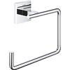 GROHE QUICKFIX Start Cube, Porta salviette, Installazione a vite o con colla, Cromo, 40975000