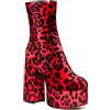 LAMODA Adore You Leopard Extreme, Stivale alla Caviglia Donna, Red Leo, 36 EU