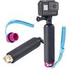 Digicharge Impugnatura Galleggiante Impermeabile Per GoPro Hero12 Hero11 Hero10 Hero Max/DJI OSMO Action 3 / Insta360 One/Akaso Action Camera Float con Spazio Interno Impermeabile, Viola