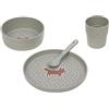 LÄSSIG Set di stoviglie per bambini, piatto ciotola tazza cucchiaio, senza BPA/Dish Set PP/Cellulose Little Forest Fox