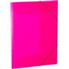 HERMA 19698 - Cartellina portadocumenti in formato A3, in plastica robusta, lavabile, resistente, con alette interne e cinghia elastica, per bambini, ragazzi e ragazze, colore: rosa fluo traslucido