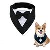 Clyhon Sciarpa triangolare per animali domestici, bandana per cani alla moda, sciarpa regolabile per bandana per animali domestici, bandana per collare per cani, 1 pezzo nero