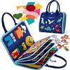 hahaland Montessori Busy Board di Feltro - Pannello Sensoriale Valigetta Interattiva Tavola Libro Didattici - Giochi Educativi per Lo Sviluppo Cognitivo Regalo Bambino 2 3 4 Anni