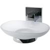 Fackelmann 86748 vassoio lucido cromato con vetro 13 x 6 x 12 cm