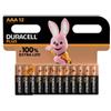 DURACELL Blister 12 pile MiniStilo AAA - Plus 100 - Duracell (unità vendita 1 pz.)