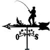 Arthifor - Salvadanaio da tetto con sagoma di pescatore, nero opaco