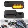 evermotor Frecce LED Moto Omologate 3-LED,12V 2 Pezzi E24, Mini Frecce led Moto Lega di Alluminio Investimento Casting IP67 Impermeabile