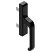 effedielle CREMONESE GIESSE 1006 MANIGLIA PER INFISSI IN ALLUMINIO ESTERNI PERSIANA Colore NERO RAL 9005-Ambidestra Bidirezionale Apertura Esterna con blocco