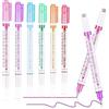 OFFCUP Set Pennarelli Evidenziatori Curve, 6pcs Penne Curve Colorate per Appunti, Evidenziatori a Doppia Punta, per Adulti Adolescenti Appunti Disegni Disegni Album Diario, Album di Ritagli