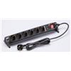 Unitec 47530 Ciabatta con 6 prese con interruttore 1, 4 m, Nero
