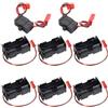 GTIWUNG 6Pcs Portabatterie AA con Connettore JST,4 Slot xDoppio Strato AA Supporto Batteria,2Pcs Interruttore Ricevitore RC, Accensione spegnimento Ricevitore per 1/10 1/8 Auto Telecomando Elettrico