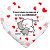 Colorfamily Cuscino SanValentino Personalizzabile a Cuore con nome Il mio posto preferito è tra le tue braccia Innamorati Amore Love