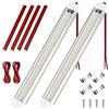URAQT Barra Luminosa LED, 2Pcs 80 LED per Interni, 12V-85V Lampada Illuminazione Universale Con Interruttore ON/OFF, per Auto, Camion, Camper, Furgone, Roulotte, Barca