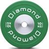 DIAMOND FITNESS Diamond Disco Bumper Competizione Pro Verde Ø45 cm Peso 10 kg